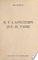Il y a longtemps que je t'aime