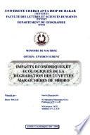 Impacts economiques et ecologiques de la degradation des cuvettes maraicheres de Mboro