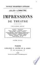 Impressions de théàtre ...