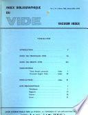 Index bibliographique du vide