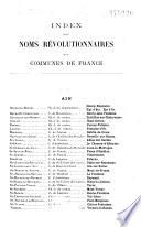 Index des noms révolutionnaires des communes de France
