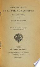 Index des sources de la Ḥayât al-ḥayawân de ad-Damîrî