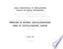Index of crystallographic supplies