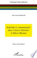 Individu et communautés dans l'oeuvre littéraire d'Albert Memmi