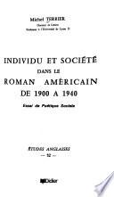 Individu société dans le roman américain de 1900 à 1940
