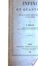 Infini et quantité, étude sur le concept de l'infini en philosophie et dans les sciences