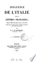 Influence de l'Italie sur les lettres française