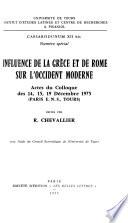 Influence de la Grèce et de Rome sur l'Occident moderne