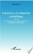 Initiation à la rédaction scientifique