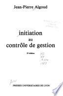 Initiation au contrôle de gestion