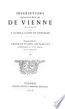 Inscriptions antiques & du moyen âge de Vienne en Dauphiné par A. Allmer & Alfred de Terrebasse