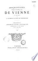 Inscriptions antiques et du Moyen Age de Vienne en Dauphiné