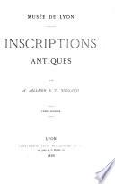 Inscriptions antiques par A. Allmer et P. Dissard