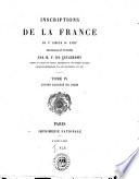 Inscriptions de la France de Ve siècle au XVIIIe