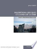 Inscriptions grecques et latines de la Syrie
