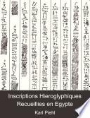 Inscriptions Hieroglyphiques Recueillies en Egypte