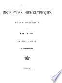 Inscriptions hiéroglyphiques recueillies en Europe et en Égypte