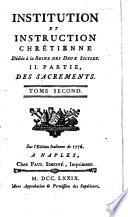 Institution et instruction chrétienne /