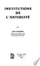 Institutions de l'Antiquitè