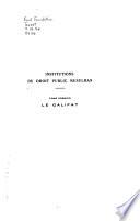 Institutions du droit public musulman