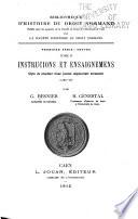 Instrucions et ensaignemens