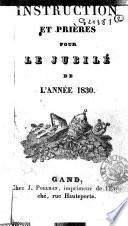 Instruction et prières pour le jubilé de l'année 1830