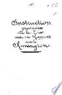 Instruction provisoire sur le Tir mise en rapport avec le Remington
