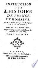 Instruction Sur L'Histoire De France Et Romaine
