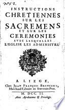 Instructions Chretiennes sur les Sacremens