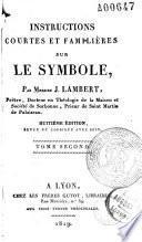 Instructions courtes et familières sur le symbole