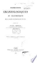 Instructions craniologiques et craniométriques de la Société d'anthropologie de Paris
