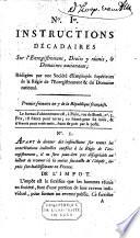 Instructions décadaires sur l'enregistrement, droits y réunis, et domaines nationaux
