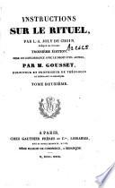 Instructions sur le rituel
