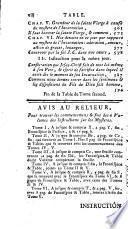 Instructions sur tous les mystères de Notre Seigneur Jesus-Christ, et pour les fêtes de la Sainte Vierge