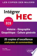 Intégrer HEC – ECS – Histoire - Géographie - Géopolitique - Culture générale