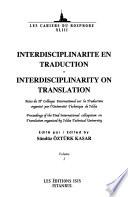 Interdisciplinarity on translation
