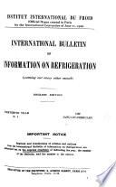 International Bulletin of Information on Refrigeration