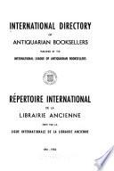 International Directory of Antiquarian Booksellers