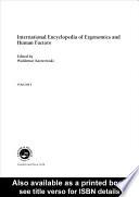 International Encyclopedia of Ergonomics and Human Factors - 3 Volume Set