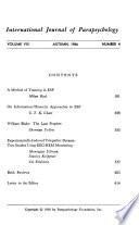International Journal of Parapsychology