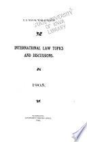 International Law Topics and Discussions