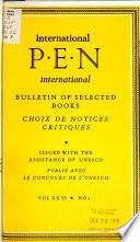 International P.E.N. Bulletin of Selected Books