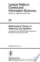 International Symposium on Mathematical Theory of Networks and Systems