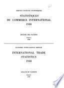 International Trade Statistics, 1938