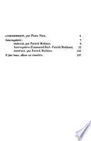 Interrogatoire par Patrick Modiano suivi de Il fait beau, allons au cimetière