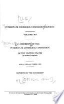 Interstate Commerce Commission Reports