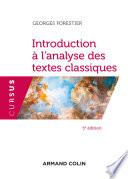 Introduction à l'analyse des textes classiques - 5e éd.