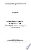 Introduction à l'étude de l'univers Wayãpi