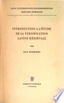 Introduction à l'étude de la versification latine médiévale