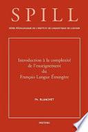 Introduction à la complexité de l'enseignement du français langue étrangère